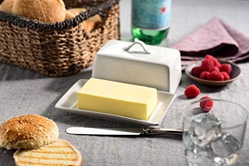 מחזיק חמאה גדול של גורמקס עם מכסה | מתאים קילו חמאה אחד | שומר חמאה אידיאלי לחמאה מלוחה, לא מלוחה וטעם